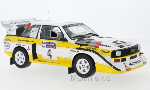 Audi sport Quattro S1, No.4, RAC Rallye, W.Röhrl/C.Geistdörfer, 1985